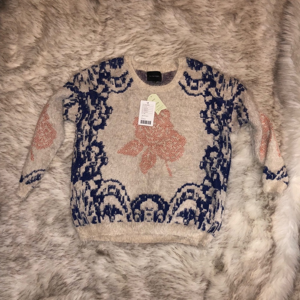 NEW❗️Anthropologie La Fee Verte Fuzzy Knit Sweater - Picture 3 of 8